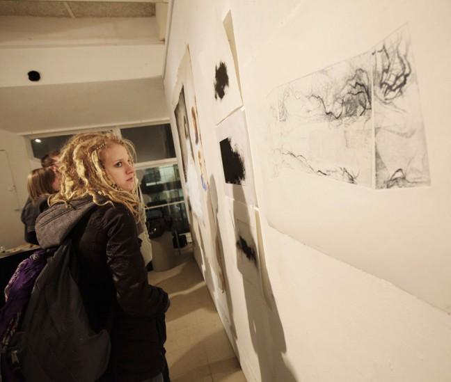 Visual arts majors from UW display their work in the 2009 Bachelor of Fine Arts Exhibit. The art consists of projects including photography, mixed media works and blown glass.
