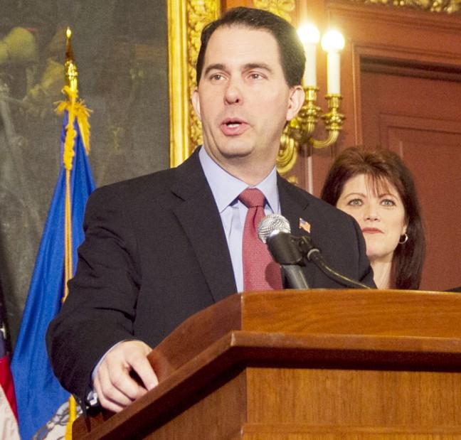 Shown here in 2011, Gov. Scott Walker recently has been the victim of unfounded assumptions and lies in the media.