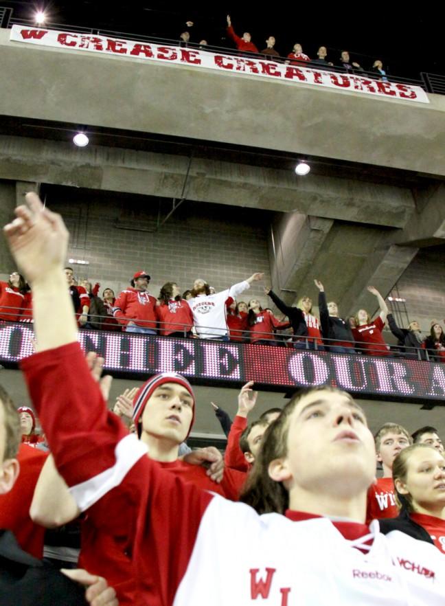 Fans at the Kohl Center numbered 12,402 for Saturday's women's hockey game, an NCAA record for the sport. But instead of witnessing another dominating game from the Wisconsin offense, they were treated to defensive struggle with the Badgers outlasting North Dakota by scoring the game's lone goal in the third period from Hilary Knight.