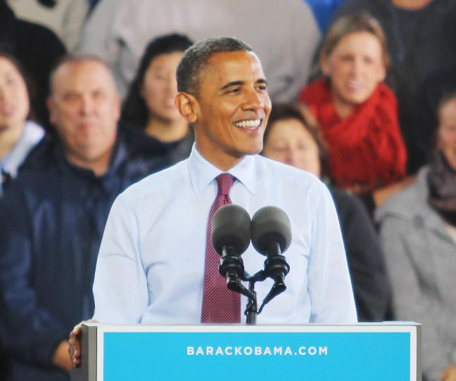 President+Barack+Obama+gives+a+talk+in+Milwaukee+last+month.+Obama+is+visiting+Madison+on+Monday%2C+just+one+day+before+the+national+election.+He+will+be+joined+by+musical+guest+Bruce+Springsteen.+His+visit+will+come+after+a+Thursday+visit+to+Green+Bay+and+a+Saturday+visit+to+Milwaukee%2C+showing+his+desire+to+gain+Wisconsins+coveted+10+electoral+votes.
