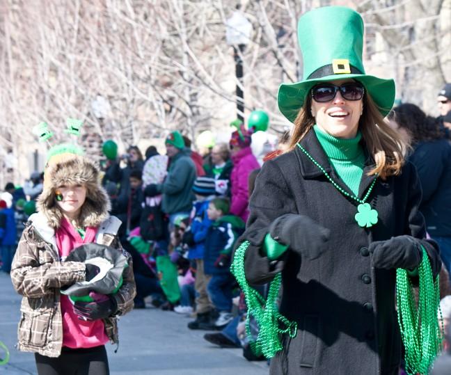 Members+of+the+Madison+community+gather+around+the+Capitol+square+to+enjoy+the+annual+local+St.+Patricks+Day+parade.