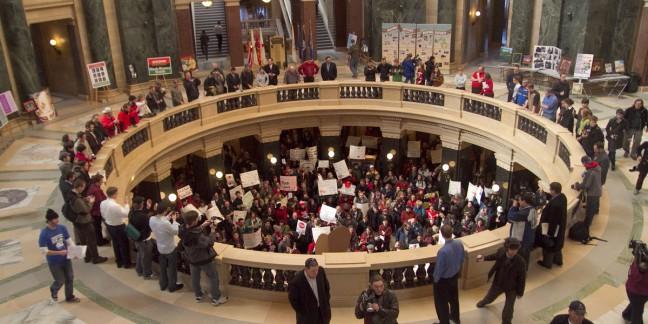 Walker, DOA drop required permits for Capitol protests
