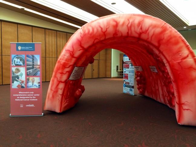 Inflatable colon secretes awareness in Gordon Commons