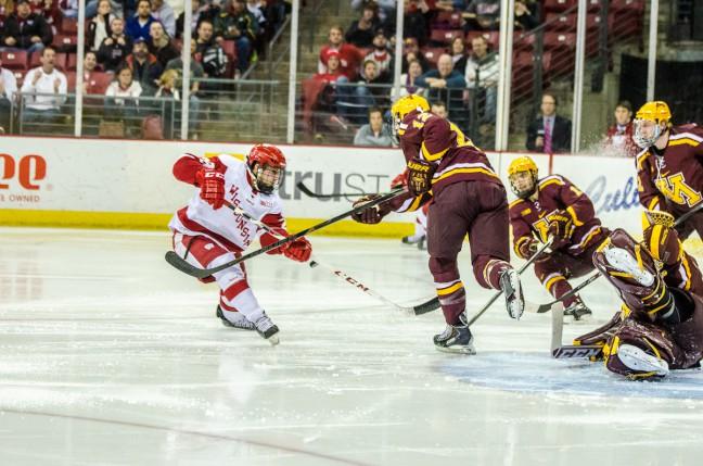 Gophers four-goal second period dooms Badgers in fourth straight loss