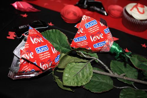 Roses are red, these condoms are too. Use them this Valentines, dont just make do