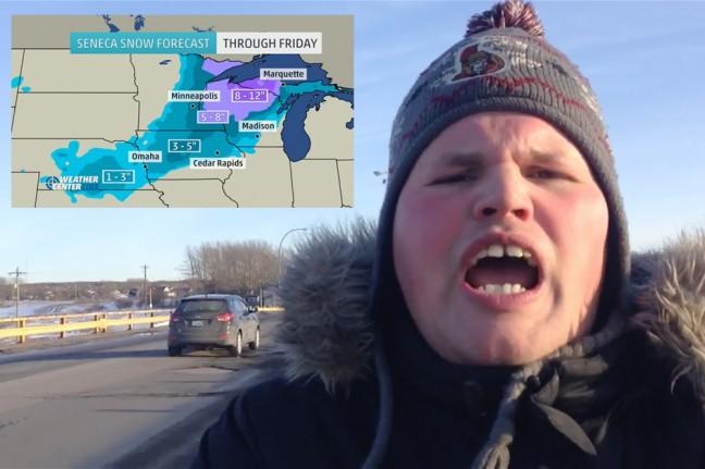 Stock up on soda and pizza, Frankie warns powerful winter storm will hit Wisconsin Thursday 