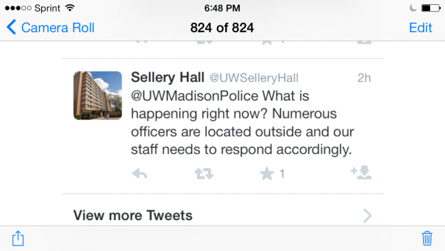 Police arrest man after Sellery Hall disturbance, @UWSelleryHall tweets confusion
