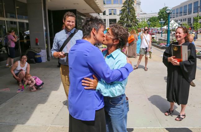 Same-sex couples in Wisconsin wait on marriage decision from Supreme Court