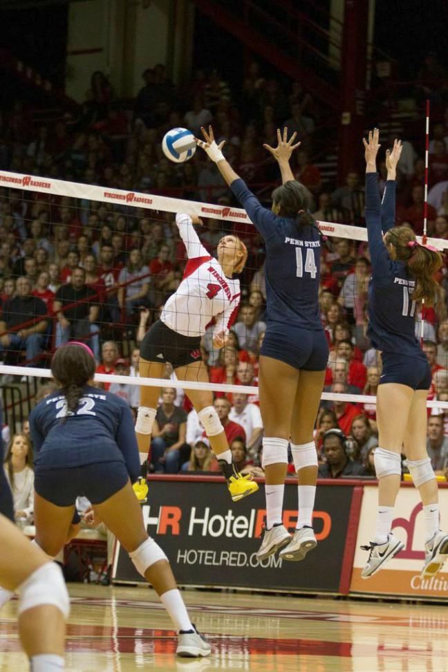 Wisconsin swept by Nittany Lions in top-five matchup