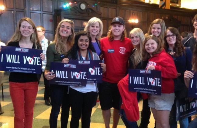 Burke urges students to vote early during event at Memorial Union