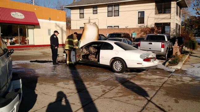 Madison Fire Department extinguishes car fire on Park Street
