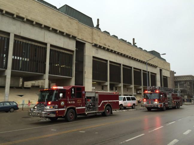 Smoking elevator equipment sets off fire alarms in Humanities