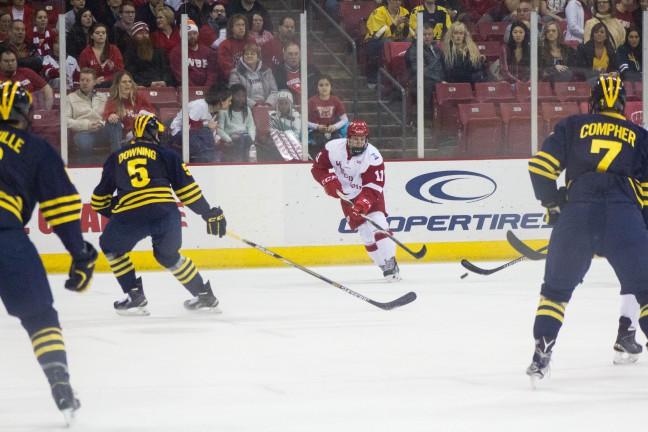 Mens Hockey: No. 14 Badgers look to build on hot start when they take on No. 6 Michigan this weekend