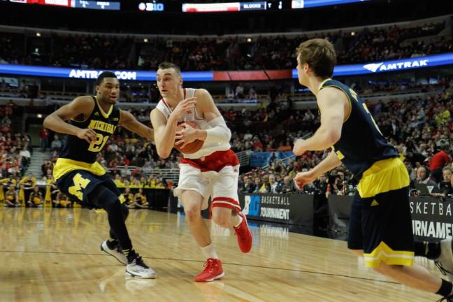 Mens+basketball%3A+Top-seeded+Wisconsin+moves+on+in+Big+Ten+tournament+after+71-60+win+over+Michigan