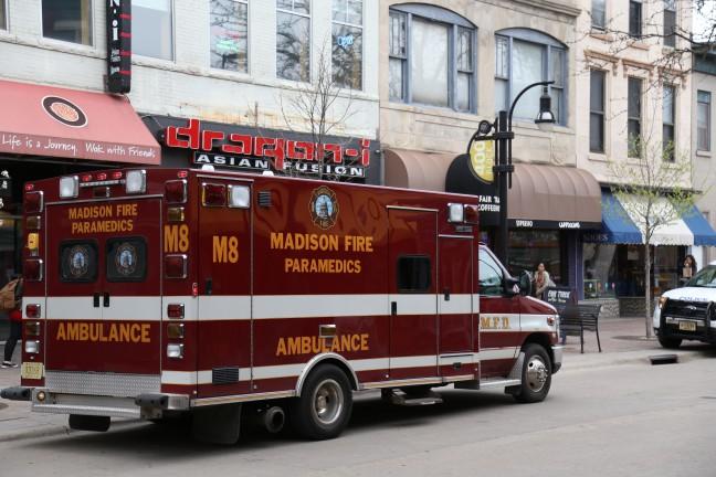 Madison woman inadvertently crashes into ambulance