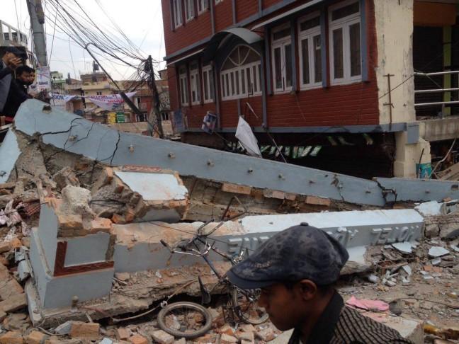 Destruction from the Nepal earthquake