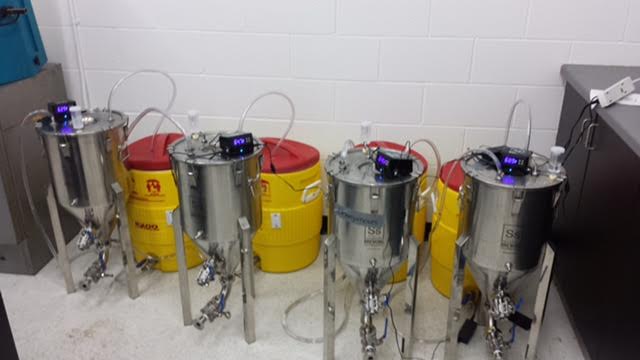 Four fermenters at MATC. 
