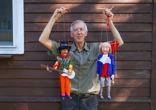 Ken Vogel and his marionettes. 