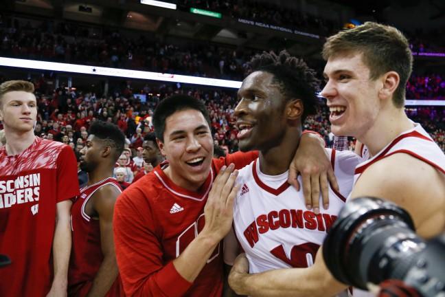 The+Badgers+continued+their+winning+ways+on+the+basketball+court+with+a+thrilling+overtime+victory+over+Indiana+for+their+third-straight+win.