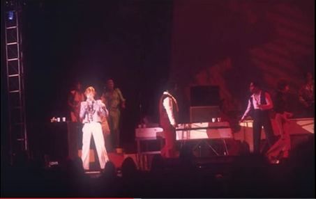 David Bowie performing  at Capitol Center, Washington DC,  during the same tour.