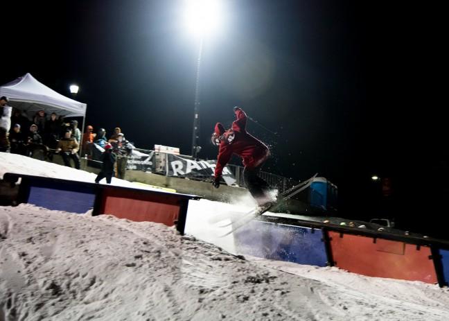 Snowboarders+and+skiers+shred+Observatory+Hill+last+weekend+at+the+Hoofers+7th+Annual+Rail+Jam+competition