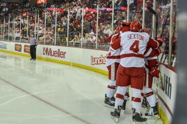 Mens hockey: Badgers score two power play goals to help upset No. 6 Boston College