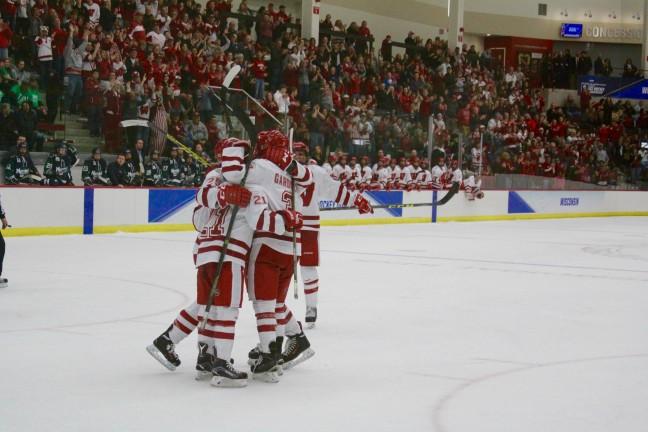 Womens hockey: Badgers win battle of the reds, sweep Cornell