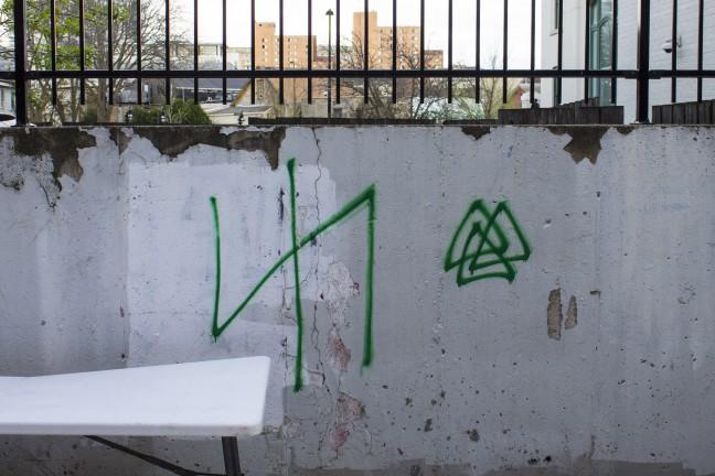 Police+arrest+three+anti-Semitic+graffiti+suspects