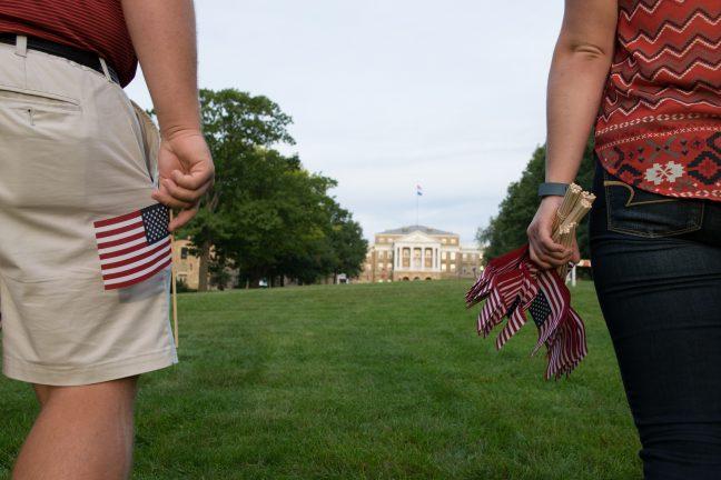 In photos: Badgers plant flags on Bascom to remember 9/11 victims