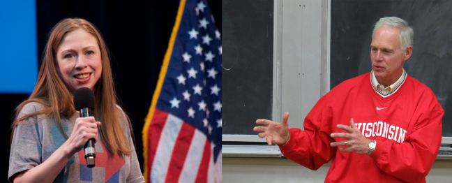 With elections on horizon Johnson, Clinton make their case to students in Madison