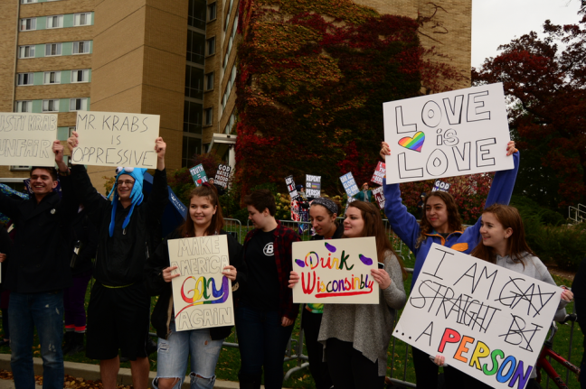 Students come together to protest Westboro Baptist Church