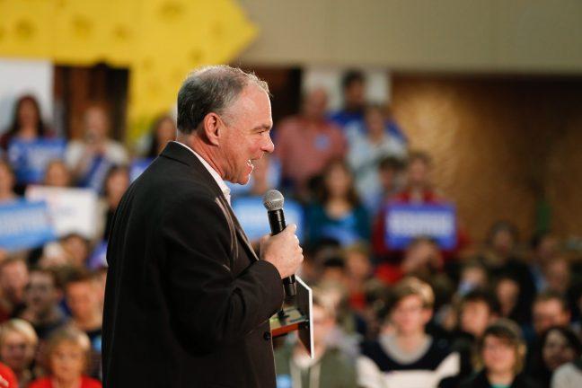 Tim Kaine held a Early Voting Day rally on the UW-Madison campus Tuesday, November 1, 2016.