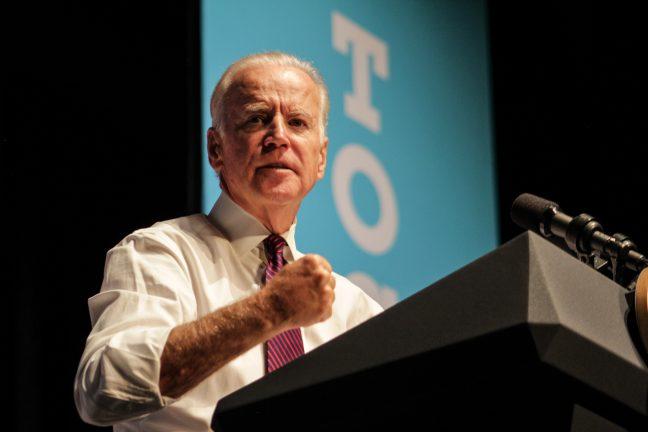 Vice President Joe Biden encourages young voters to go to the polls in Madison