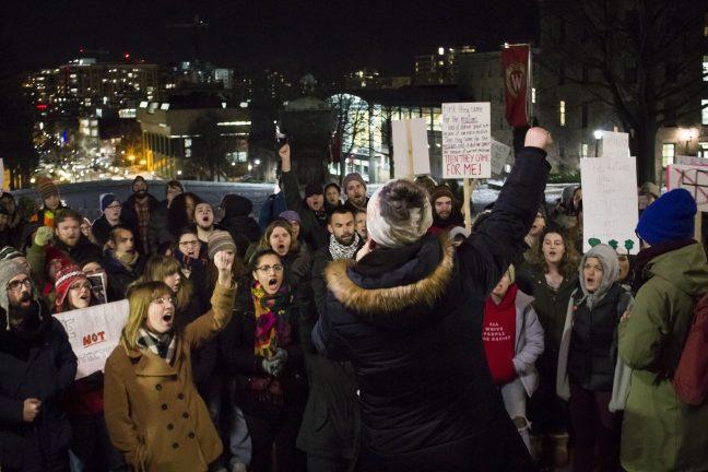 UW students protest alt-right, call on chancellor to condemn hate speech