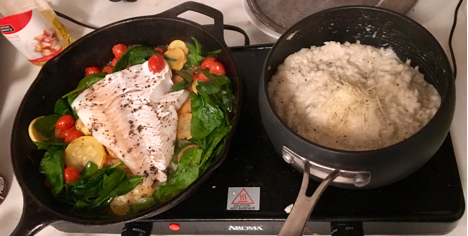 Cooking Sucks: Steamed fish, veggies and risotto has never felt so easy