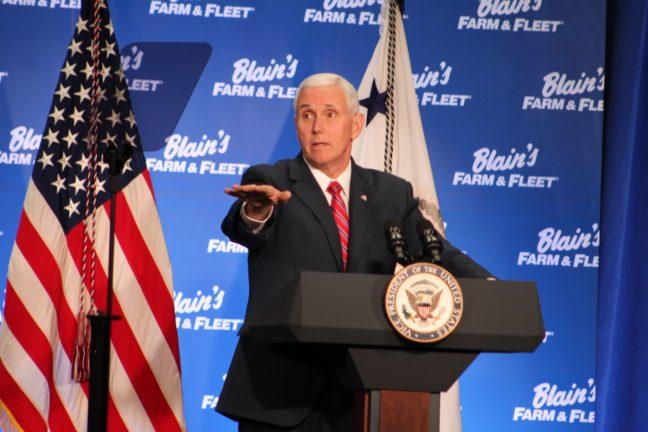 Mike Pence stomps on Obamacare, praises Wisconsin businesses in Janesville visit