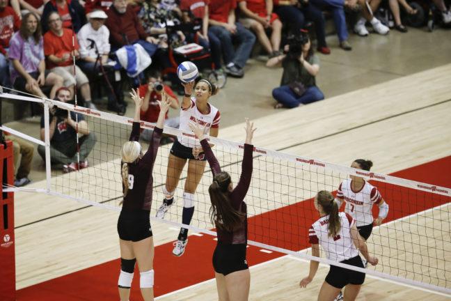 Volleyball: Badgers fall in five sets to underdog Hawkeyes