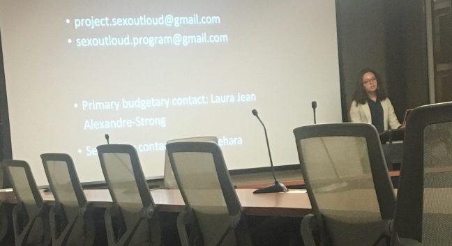 Condoms, pole dancing events among items discussed during Sex Out Louds SSFC budget hearing