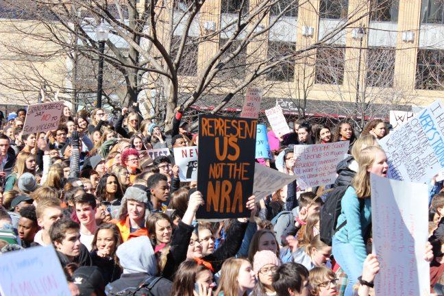 Thousands+of+Wisconsin+high+school+students+walk+out+of+class%2C+gather+at+Capitol+to+demand+immediate+gun+reform