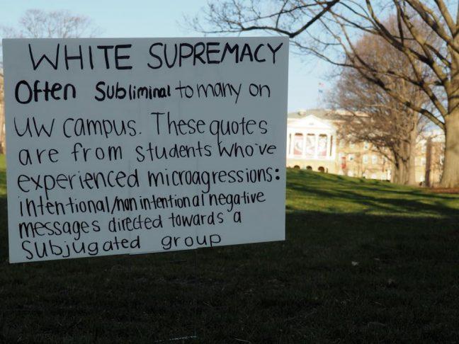 UW students create display on Bascom to combat white supremacy, racism on campus