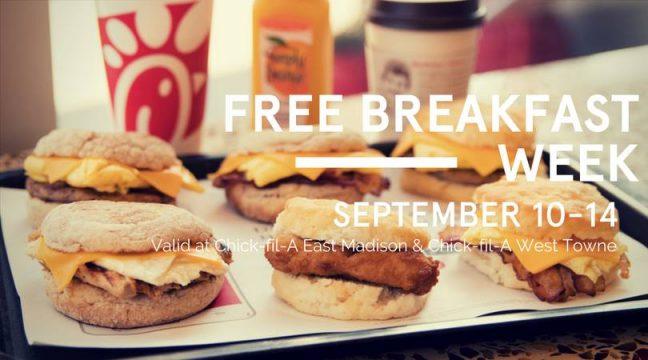 Chick-fil-A offering free breakfast all week at two Madison locations