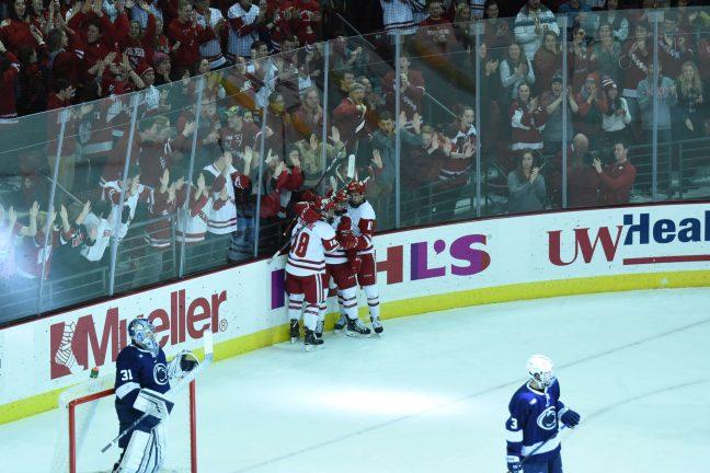 Men’s hockey: Wisconsin keeps pace with No. 6 Penn State, splits important series at home