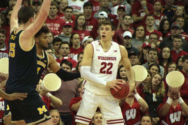 Men’s basketball: Happ, Wisconsin stun No. 2 Michigan in front of sold-out Kohl Center