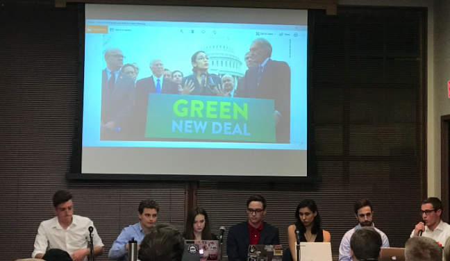 Panel of diverse political perspectives discuss Green New Deal, issue of climate change