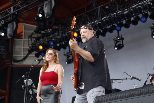 McLeod rocks on stage while performing with his band, Tent Show Troubadours.