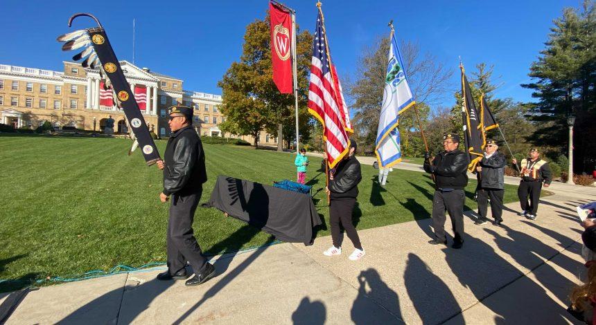 Ho-Chunk Nation flag raising ceremony at Bascom Hill, Nov. 5