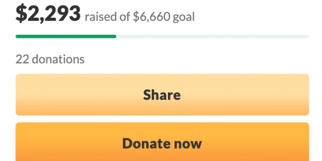 The GoFundMe, started by a graduate student, has reached almost one-third of its goal.
