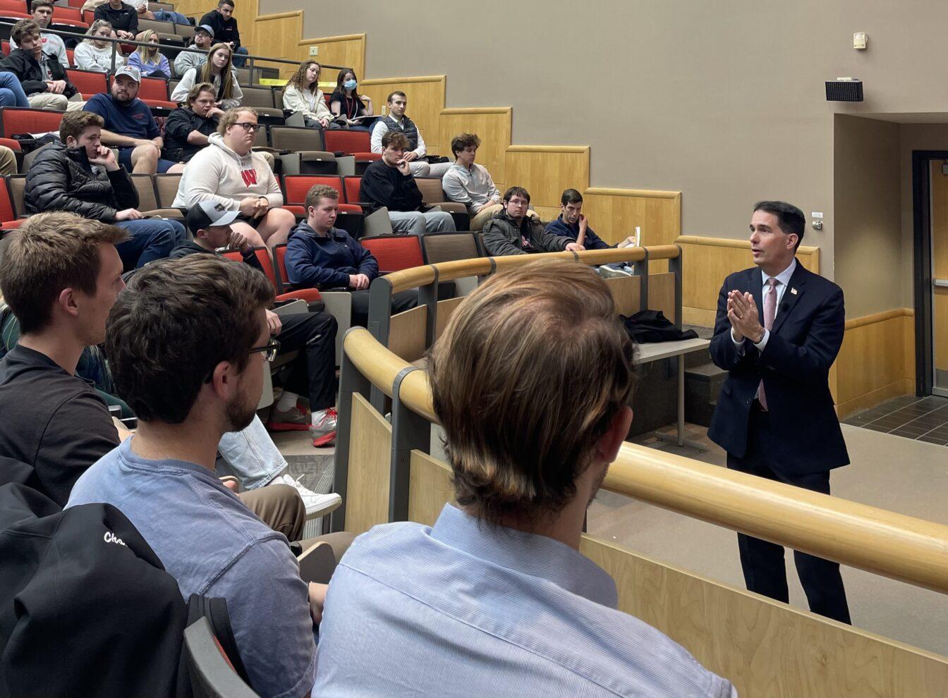 Scott Walker visits UW-Madison Campus to discuss free speech issues and his thoughts on other current events in Wisconsin and across the globe.