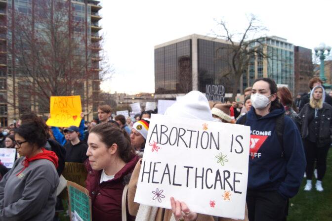 The Badger Herald archival photo of an abortion rights protest. May 5, 2022.