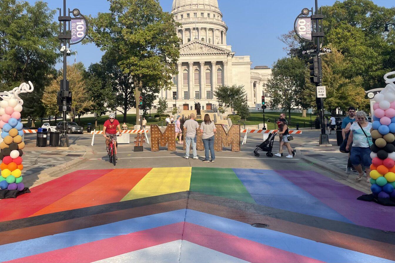Madison+unveils+first+%E2%80%98Rainbow+Crossing%E2%80%99+in+Capitol+Square
